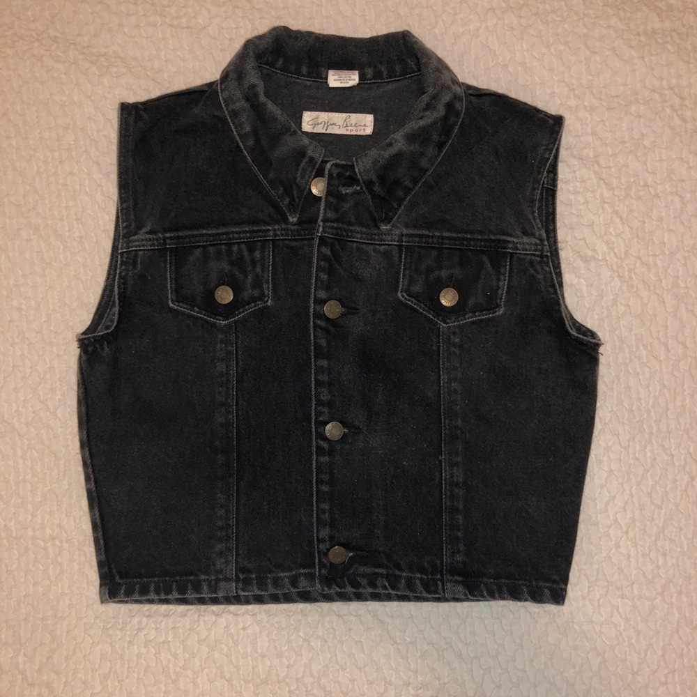 Vintage Crop Denim Vest